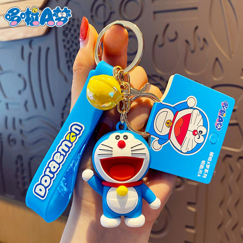 Doraemon Zero Wallet Keychain Female Cute Creative Exquisite Dingdang Cat Earphone Bag Pendant