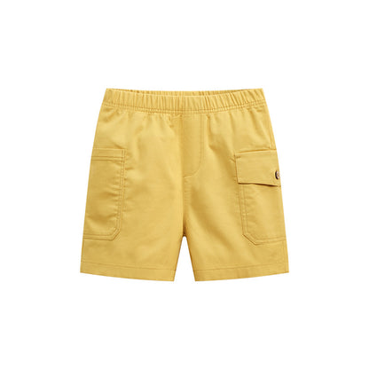 Solid Color Boys' Cotton Cargo Shorts