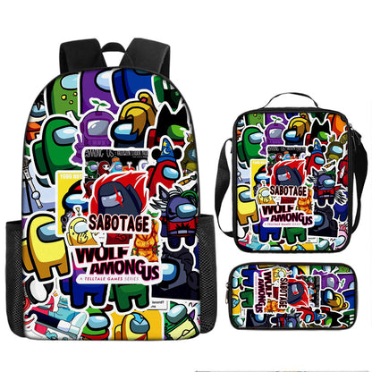 Among Us Children's Backpack Three-Piece Set