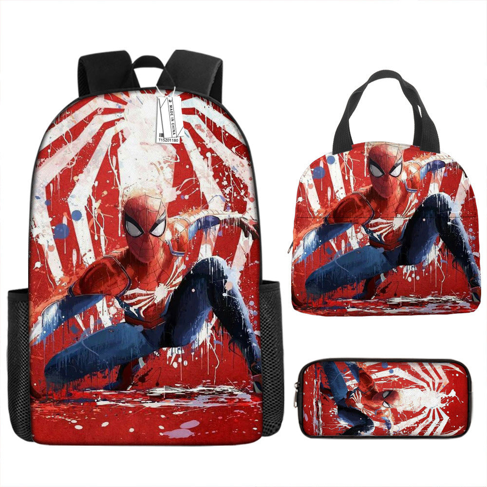 Spider Man Children's Backpack Three-Piece Set