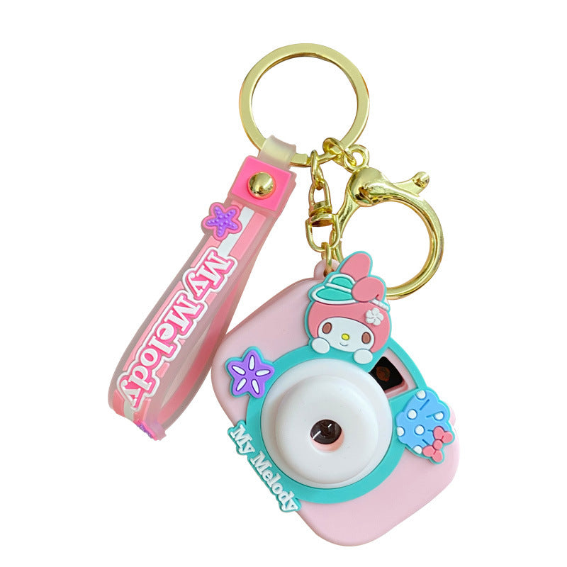 Sanrio Camera Keychain Exquisite Melody Big Ear Dog Keychain Kulomi Backpack Pendant