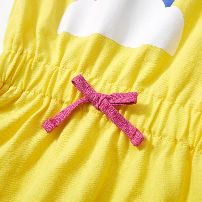 Cotton Children's Short Sleeve Princess Dress