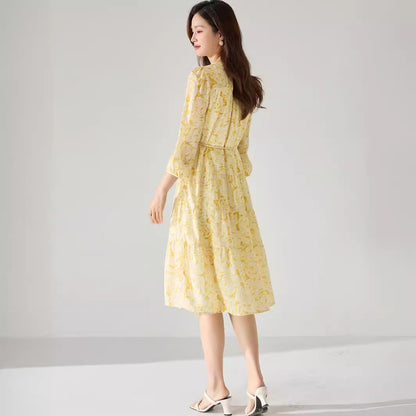 Sunshine Stroll Floral Midi Dress