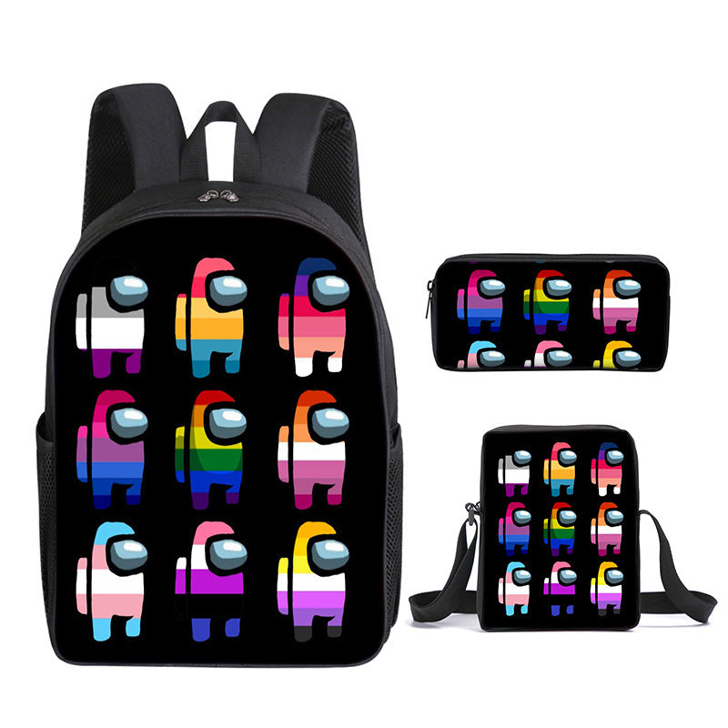 Among Us Children's Backpack Three-Piece Set