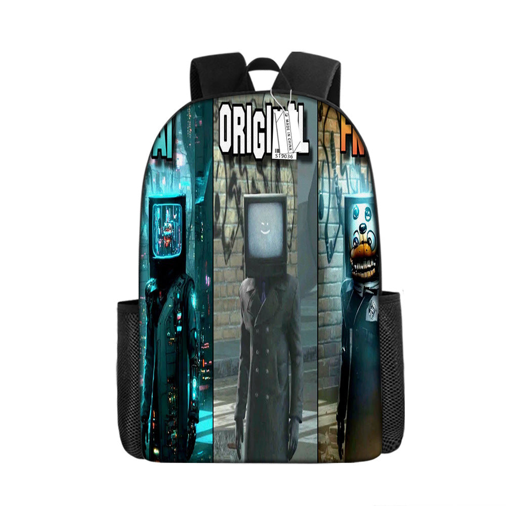 Skibidi Toilet Titan ClockMan TV Man Children's Backpack