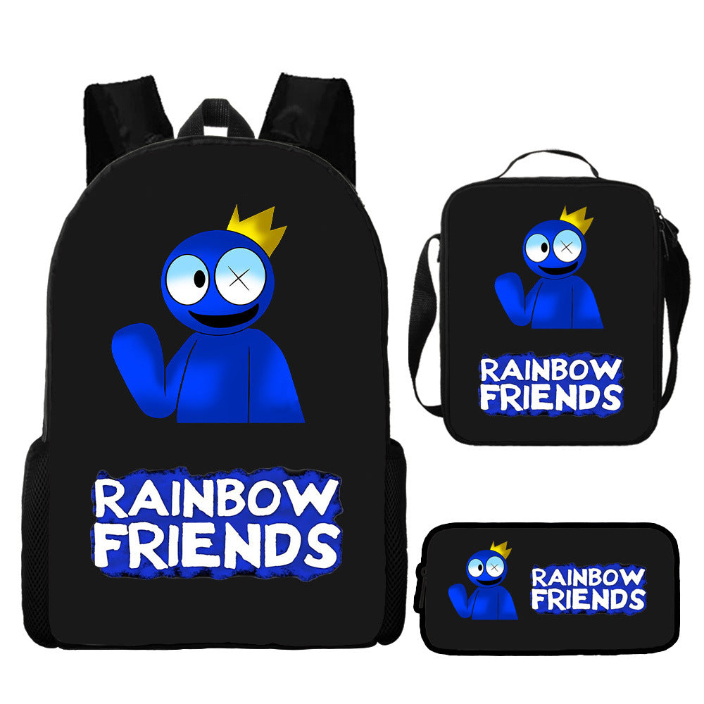 Rainbow Friends Children's Backpack Three-Piece Set