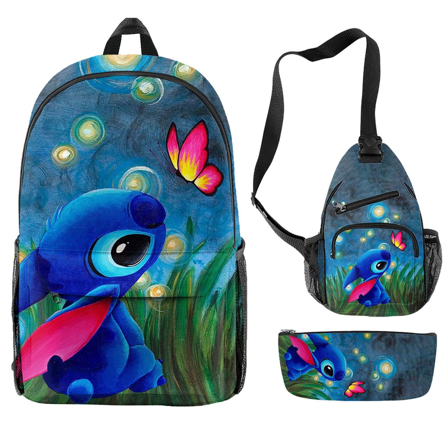 Stitch Children's Backpack Three-Piece Set