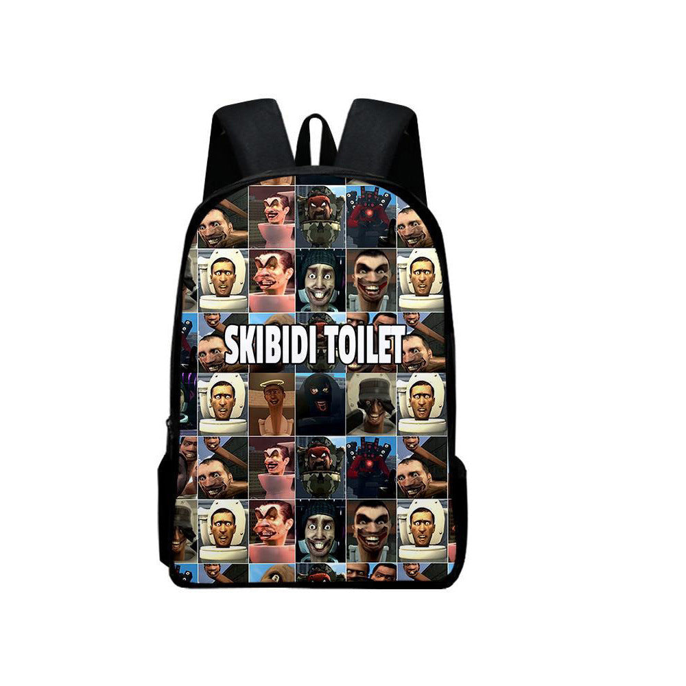 Skibidi Toilet Titan ClockMan TV Man Children's Backpack