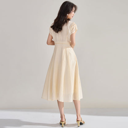 Radiant Charm French Midi Dress