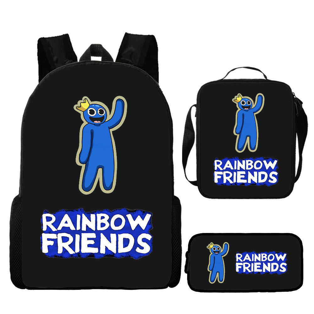 Rainbow Friends Children's Backpack Three-Piece Set