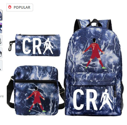 CR7C Children's Backpack Three-Piece Set