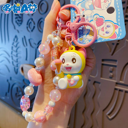 Doraemon Zero Wallet Keychain Female Cute Creative Exquisite Dingdang Cat Earphone Bag Pendant