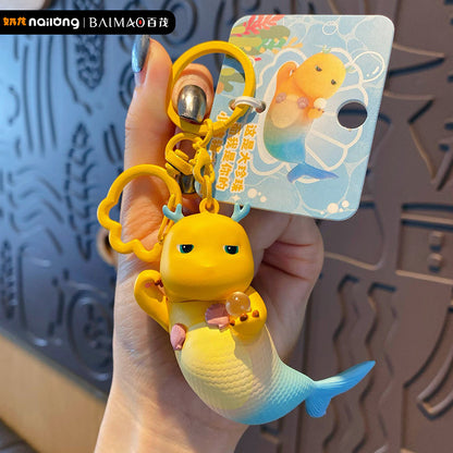 Milk Dragon Holiday Series Keychain Female Exquisite Cartoon Injection Doll Keychain Ring Backpack Pendant