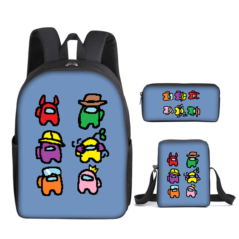 Among Us Children's Backpack Three-Piece Set