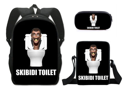 Skibidi Toilet Children's Backpack Three-Piece Set