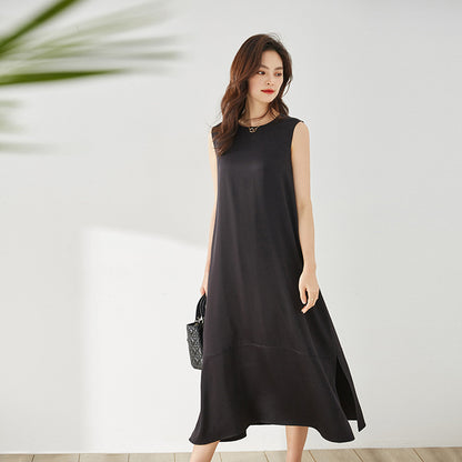 Versatile Sleeveless Layering Round-Neck Maxi Dress