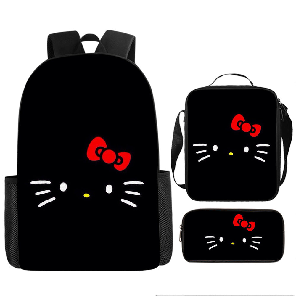 Kuromi Cinnamoroll Hello Kitty Children's Backpack Three-Piece Set