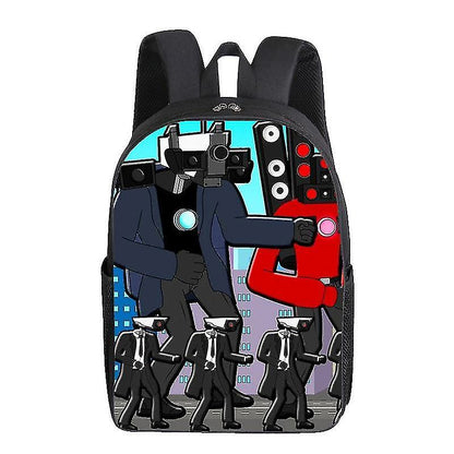 Skibidi Toilet Titan ClockMan TV Man Children's Backpack