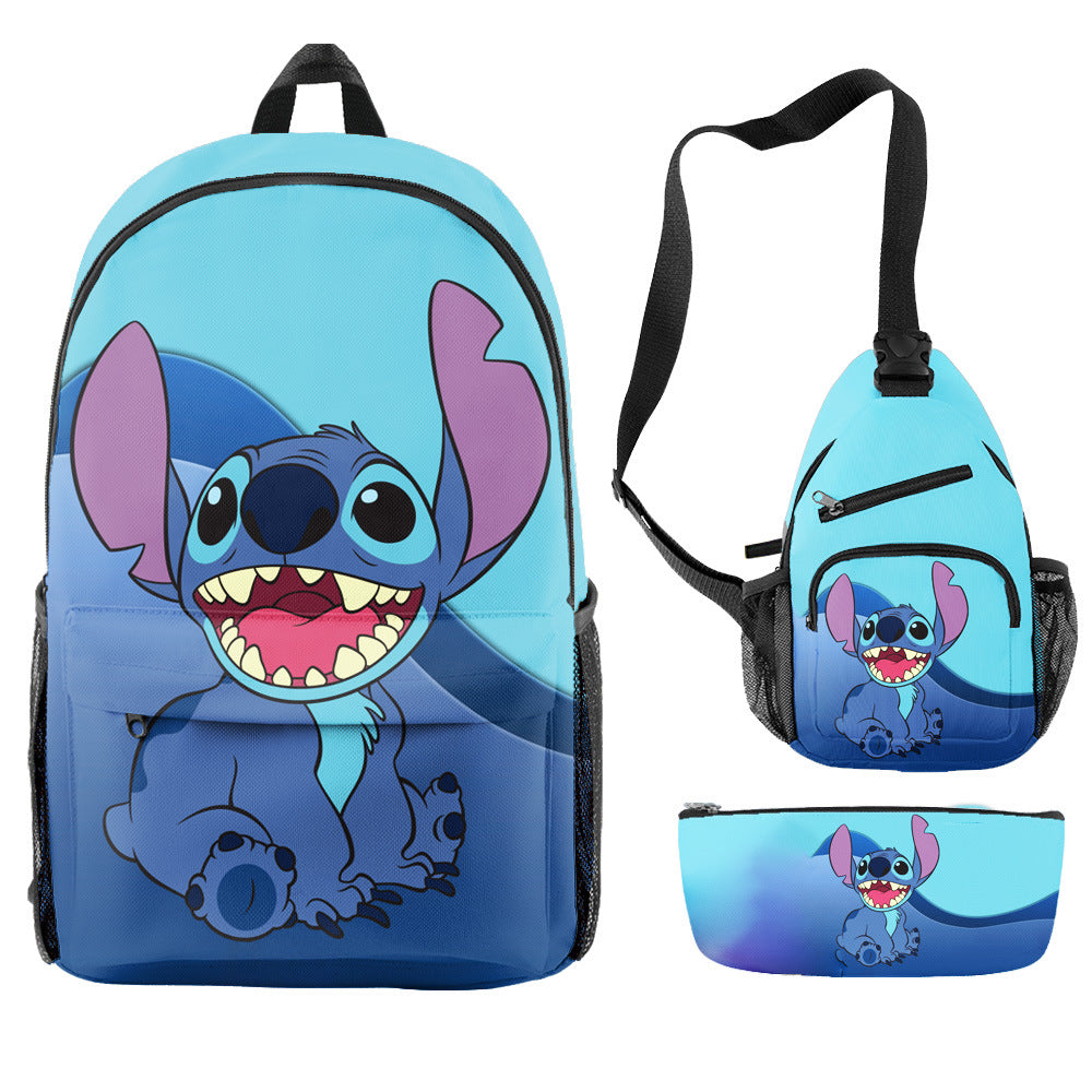 Stitch Children's Backpack Three-Piece Set