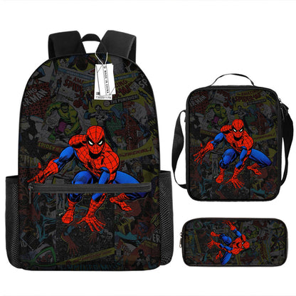 Spider Man Children's Backpack Three-Piece Set