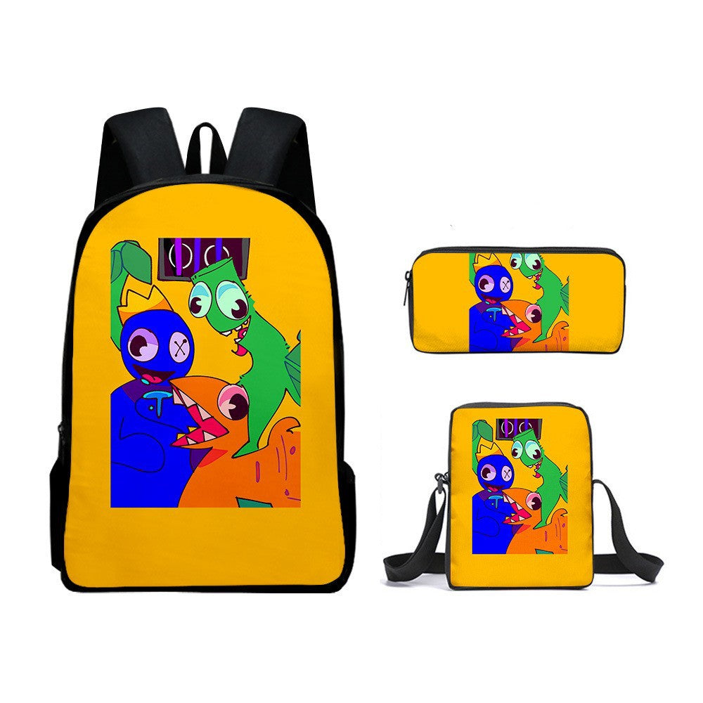 Rainbow Friends Children's Backpack Three-Piece Set