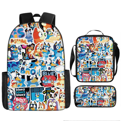 Bluey Children's Backpack Three-Piece Set