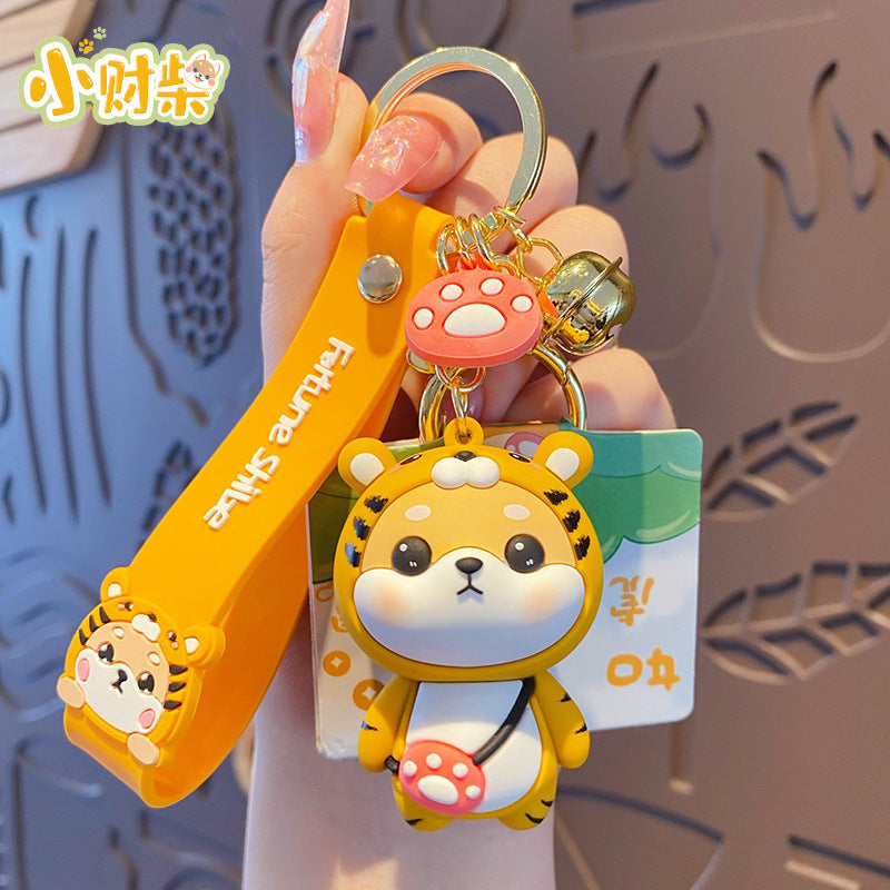 Cartoon Chinese Zodiac Rabbit Keychain Female Cute Exquisite Shiba Inu Doll Keychain Bag Pendant Gift