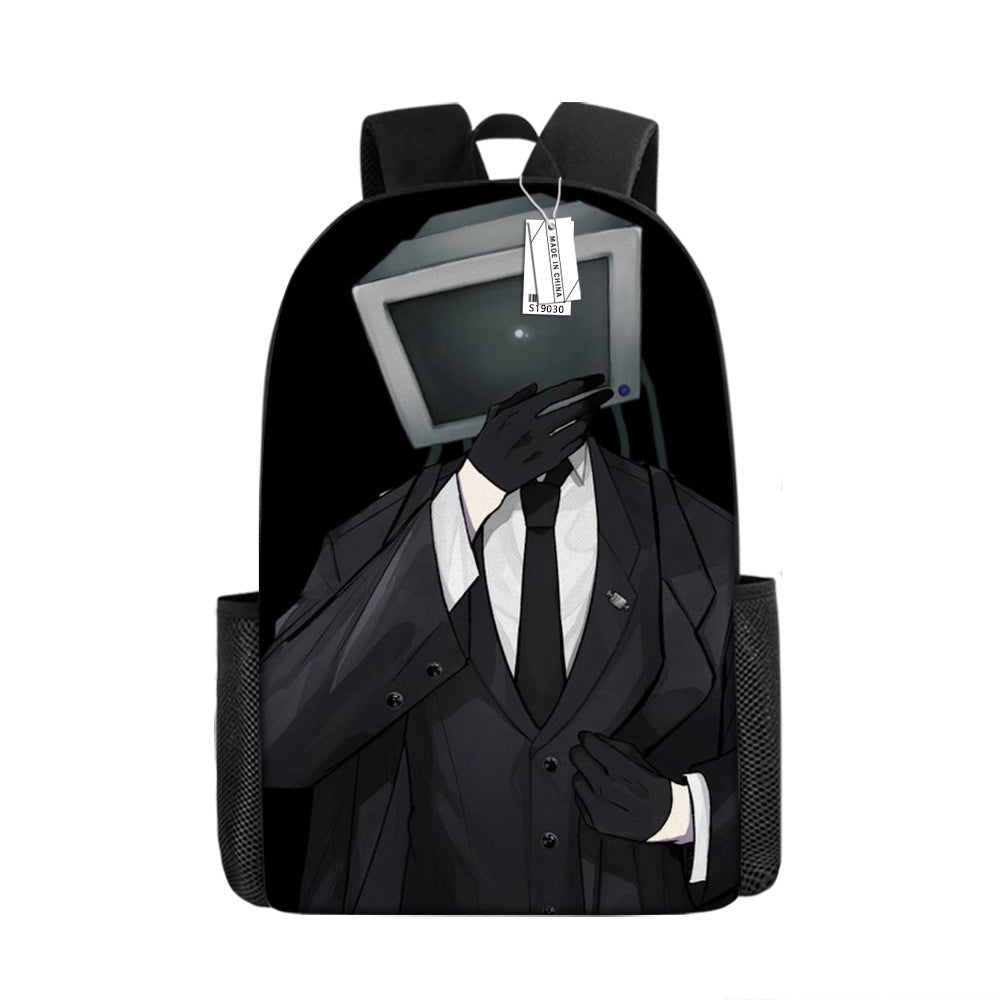 Skibidi Toilet Titan ClockMan TV Man Children's Backpack