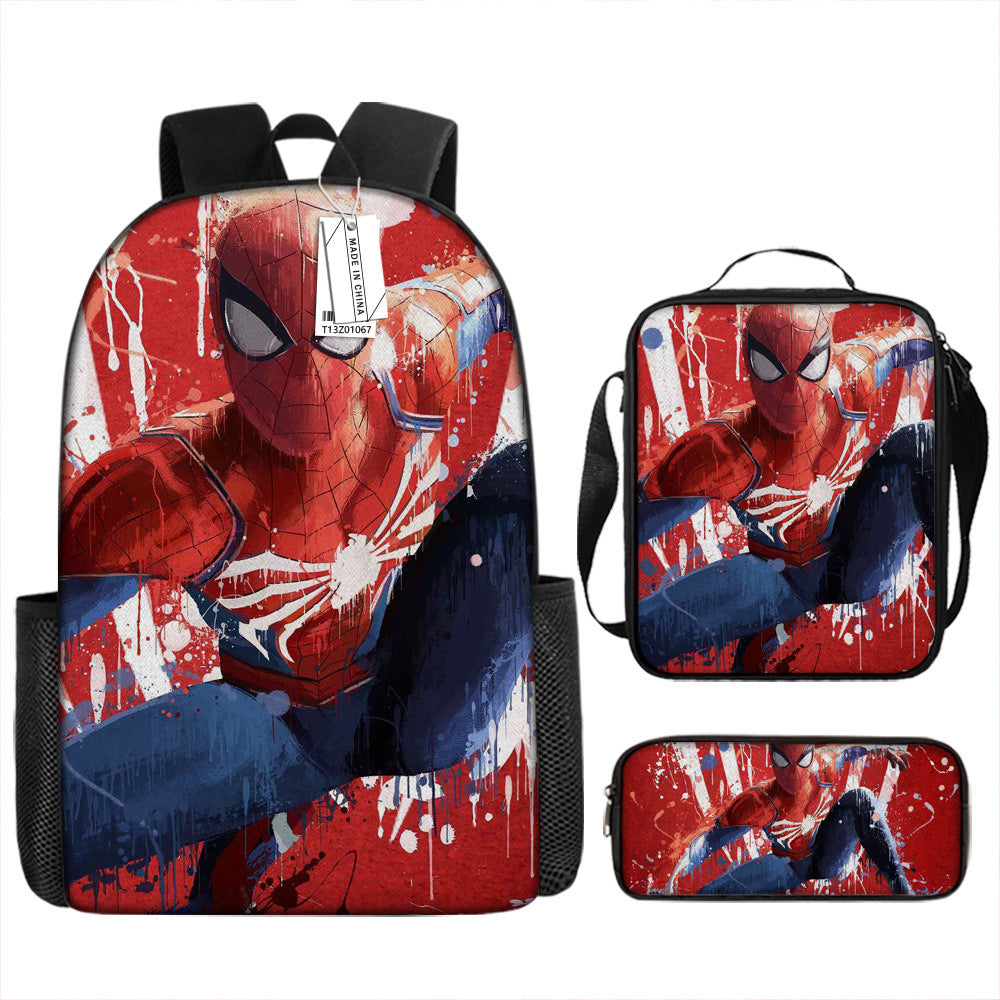 Spider Man Children's Backpack Three-Piece Set