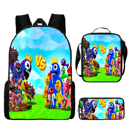 Rainbow Friends Children's Backpack Three-Piece Set