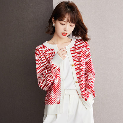 Women's Long Sleeve Knitted Cardigan