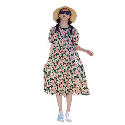Girls' Floral Beach Dress