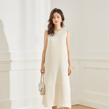 Versatile Sleeveless Layering Round-Neck Maxi Dress