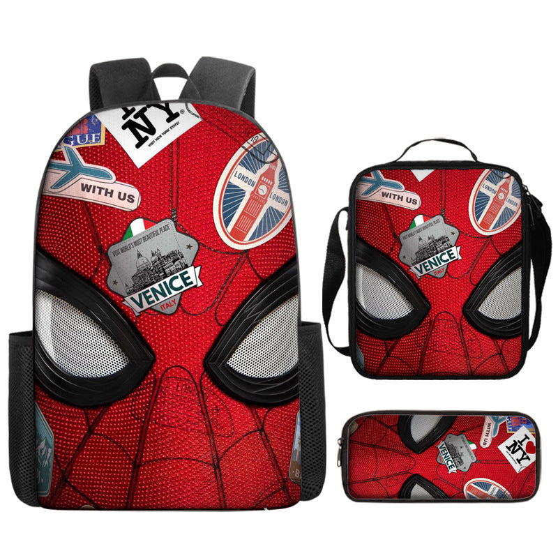 Spider Man Children's Backpack Three-Piece Set