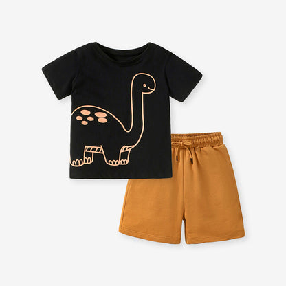 Boys Short Sleeve Two Piece T-shirt and Pants Set