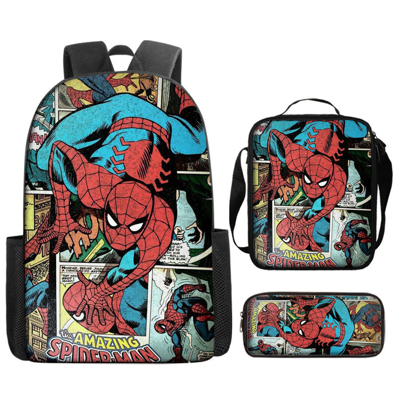 Spider Man Children's Backpack Three-Piece Set