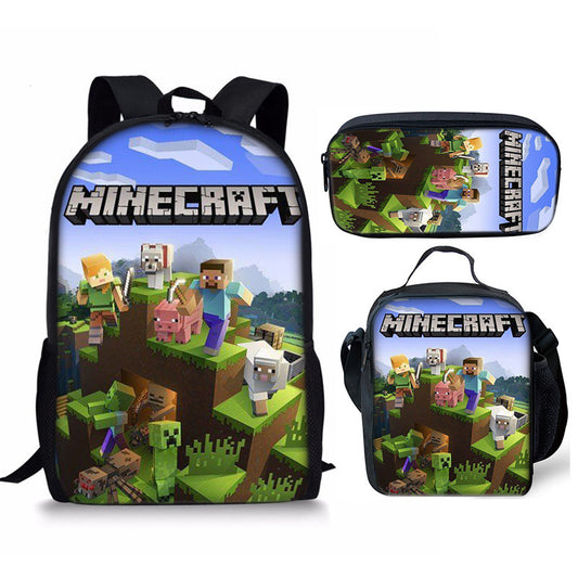 MINECRAFT Children's Backpack Three-Piece Set