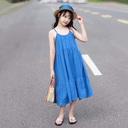 Korean Style Girls' Casual Slip Dress
