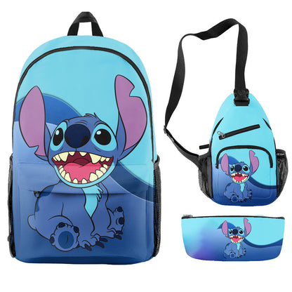 Stitch Children's Backpack Three-Piece Set