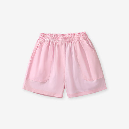 Solid Color Pure Cotton Girls' Shorts