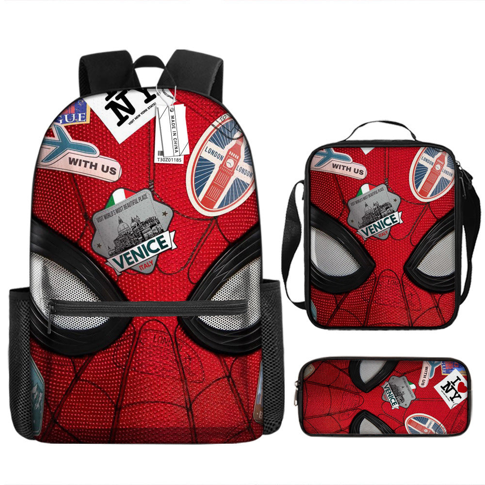 Spider Man Children's Backpack Three-Piece Set