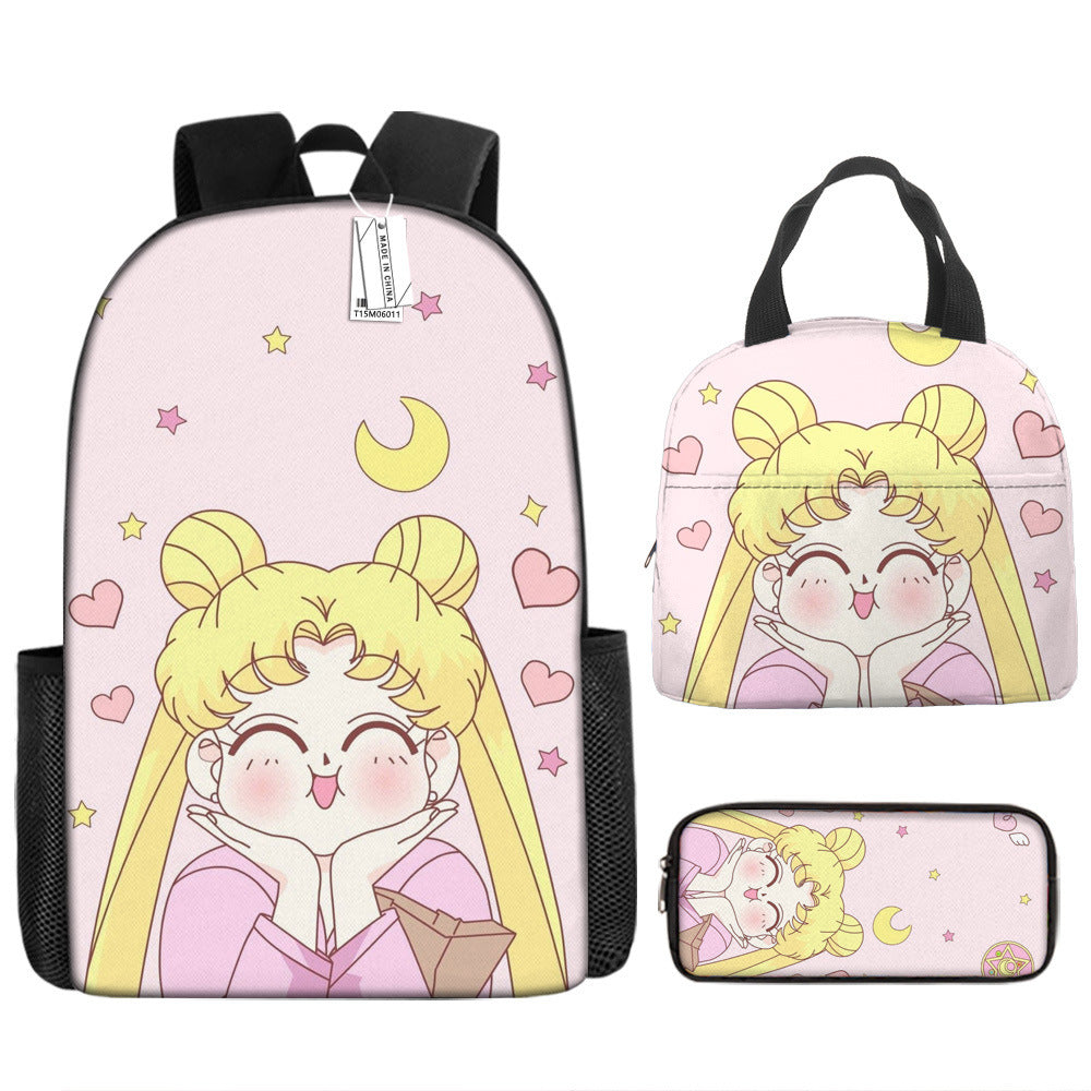 Sailor Moon Children's Backpack Three-Piece Set
