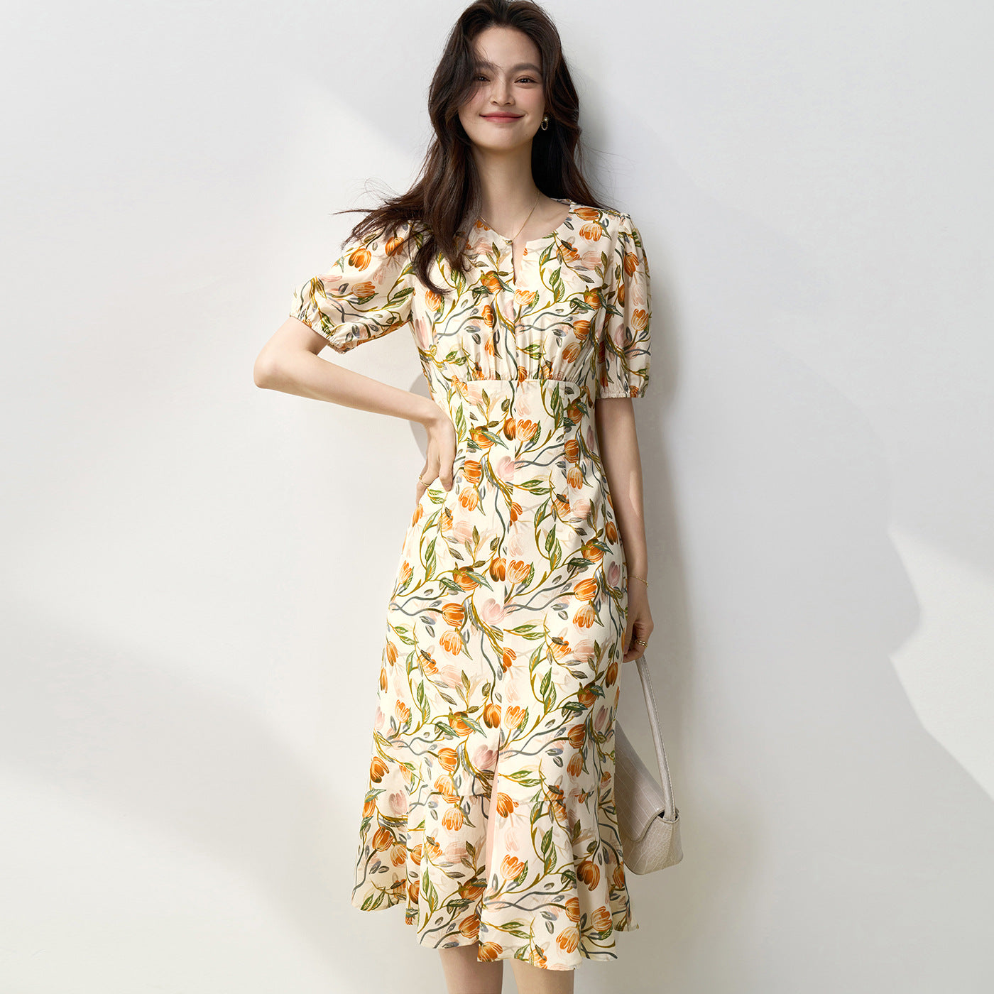 Tulip Blooms Mermaid Hem Dress