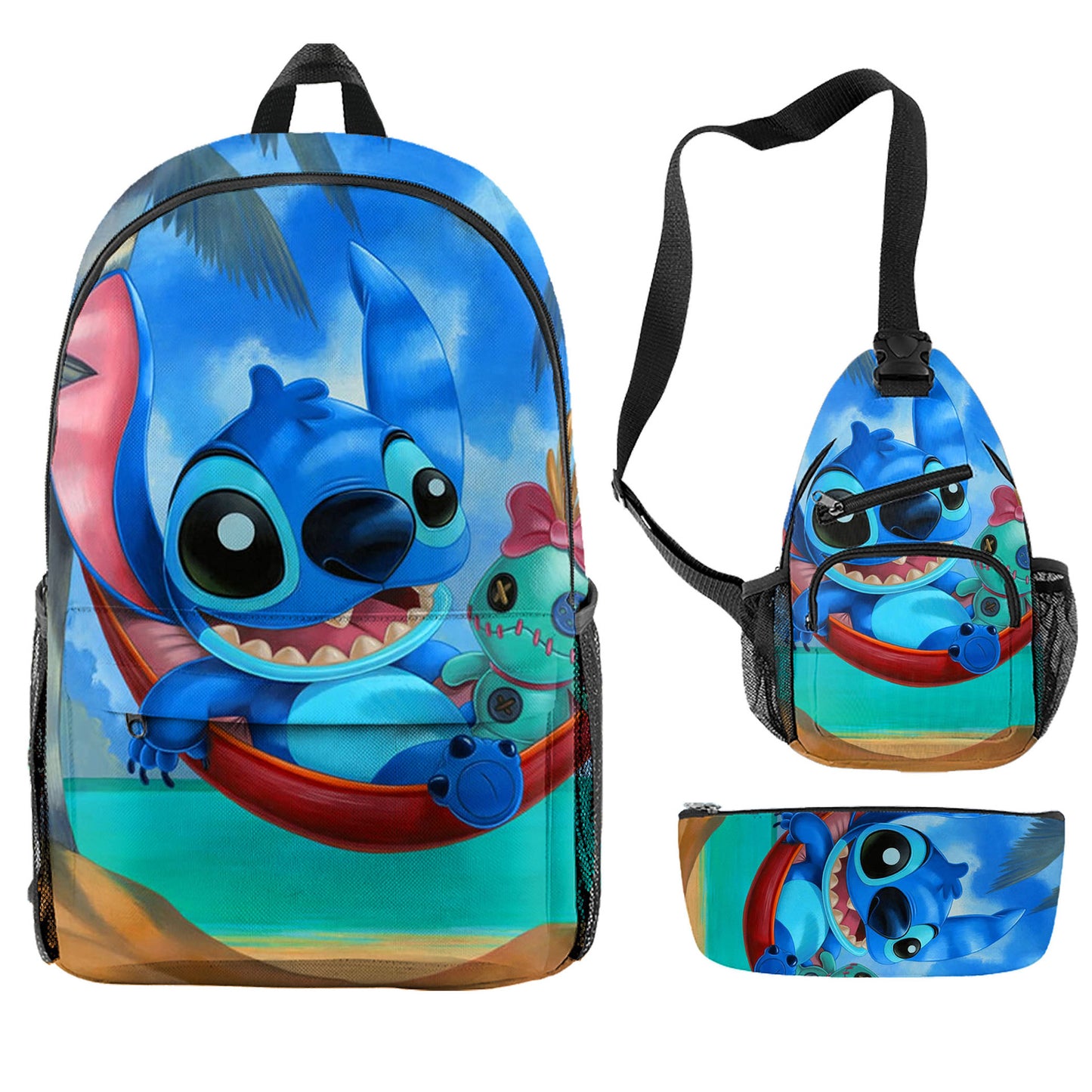 Stitch Children's Backpack Three-Piece Set