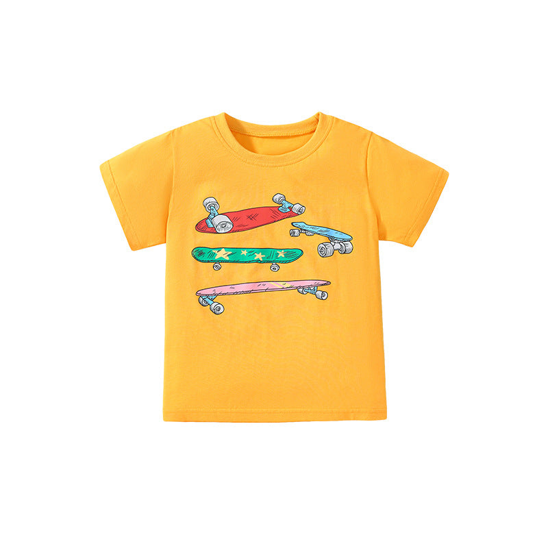 Cartoon Children's Unisex Cotton T-shirt