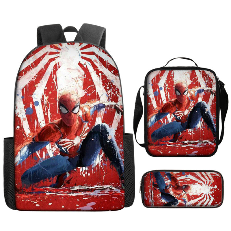 Spider Man Children's Backpack Three-Piece Set