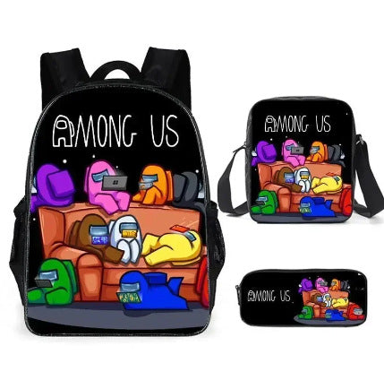 Among Us Children's Backpack Three-Piece Set