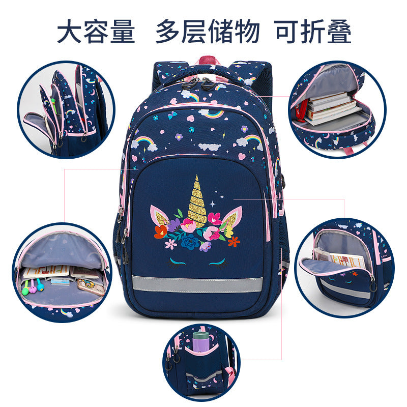 Children's Primary School Spine Protection Large Capacity Backpack 3 Pieces Set