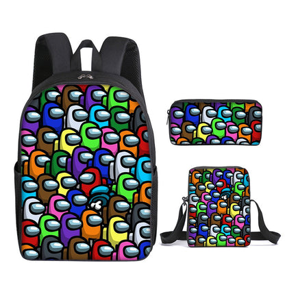 Among Us Children's Backpack Three-Piece Set