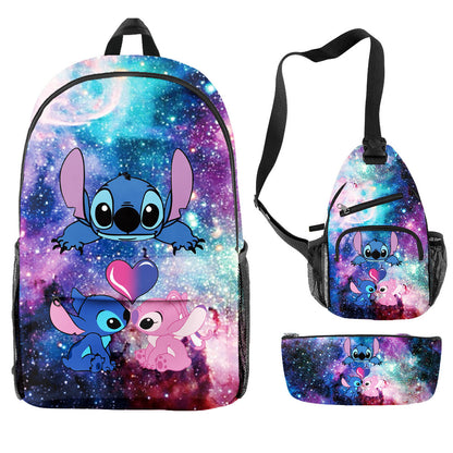 Stitch Children's Backpack Three-Piece Set